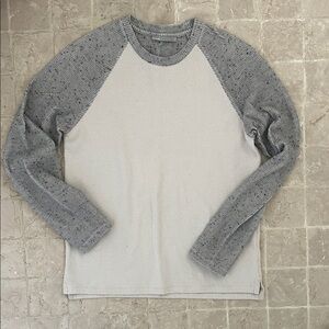 VINCE Mens Thermal Baseball Sleeve Shirt - Colorblock - Size M